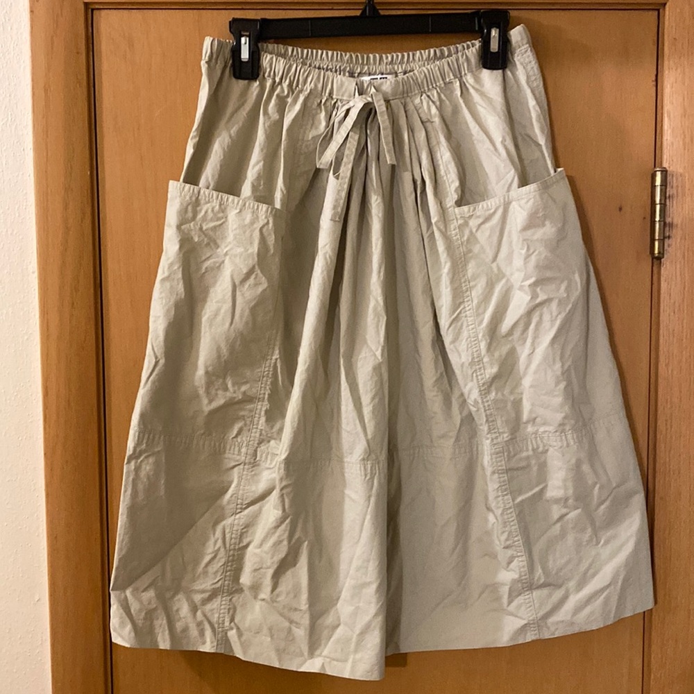 Uniqlo Women’s Utility Skirt Pockets Cotton Tan New Size Small